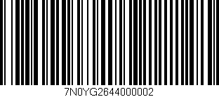 Código de barras (EAN, GTIN, SKU, ISBN): '7N0YG2644000002'