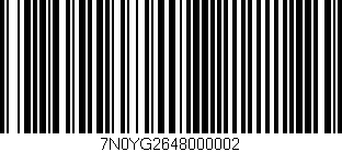 Código de barras (EAN, GTIN, SKU, ISBN): '7N0YG2648000002'