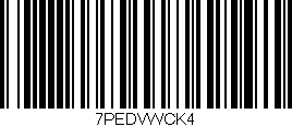 Código de barras (EAN, GTIN, SKU, ISBN): '7PEDVWCK4'