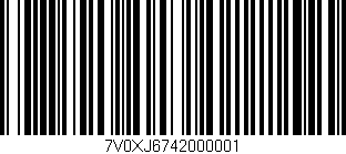 Código de barras (EAN, GTIN, SKU, ISBN): '7V0XJ6742000001'
