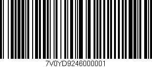 Código de barras (EAN, GTIN, SKU, ISBN): '7V0YD9246000001'