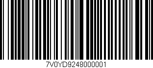 Código de barras (EAN, GTIN, SKU, ISBN): '7V0YD9248000001'