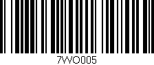 Código de barras (EAN, GTIN, SKU, ISBN): '7WO005'