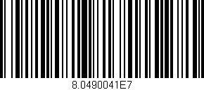 Código de barras (EAN, GTIN, SKU, ISBN): '8.0490041E7'