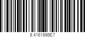 Código de barras (EAN, GTIN, SKU, ISBN): '8.4161898E7'