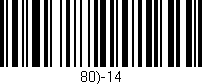 Código de barras (EAN, GTIN, SKU, ISBN): '80)-14'