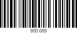Código de barras (EAN, GTIN, SKU, ISBN): '800.069'