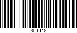 Código de barras (EAN, GTIN, SKU, ISBN): '800.118'