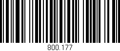 Código de barras (EAN, GTIN, SKU, ISBN): '800.177'