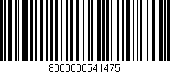 Código de barras (EAN, GTIN, SKU, ISBN): '8000000541475'