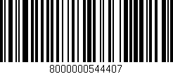 Código de barras (EAN, GTIN, SKU, ISBN): '8000000544407'