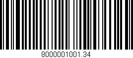 Código de barras (EAN, GTIN, SKU, ISBN): '8000001001.34'