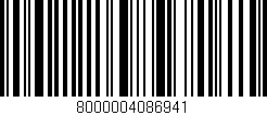 Código de barras (EAN, GTIN, SKU, ISBN): '8000004086941'