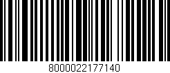 Código de barras (EAN, GTIN, SKU, ISBN): '8000022177140'