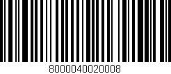 Código de barras (EAN, GTIN, SKU, ISBN): '8000040020008'