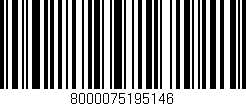 Código de barras (EAN, GTIN, SKU, ISBN): '8000075195146'