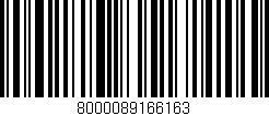 Código de barras (EAN, GTIN, SKU, ISBN): '8000089166163'