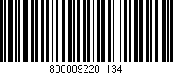 Código de barras (EAN, GTIN, SKU, ISBN): '8000092201134'