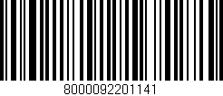 Código de barras (EAN, GTIN, SKU, ISBN): '8000092201141'