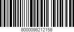Código de barras (EAN, GTIN, SKU, ISBN): '8000098212158'