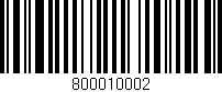 Código de barras (EAN, GTIN, SKU, ISBN): '800010002'