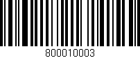 Código de barras (EAN, GTIN, SKU, ISBN): '800010003'