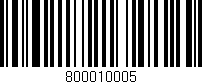 Código de barras (EAN, GTIN, SKU, ISBN): '800010005'