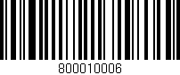 Código de barras (EAN, GTIN, SKU, ISBN): '800010006'