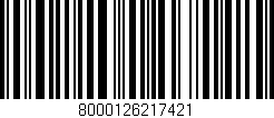 Código de barras (EAN, GTIN, SKU, ISBN): '8000126217421'