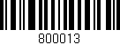 Código de barras (EAN, GTIN, SKU, ISBN): '800013'