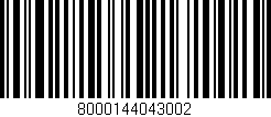 Código de barras (EAN, GTIN, SKU, ISBN): '8000144043002'