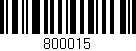 Código de barras (EAN, GTIN, SKU, ISBN): '800015'
