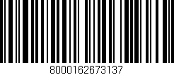 Código de barras (EAN, GTIN, SKU, ISBN): '8000162673137'