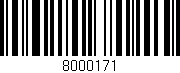 Código de barras (EAN, GTIN, SKU, ISBN): '8000171'