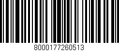 Código de barras (EAN, GTIN, SKU, ISBN): '8000177260513'