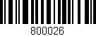 Código de barras (EAN, GTIN, SKU, ISBN): '800026'
