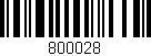 Código de barras (EAN, GTIN, SKU, ISBN): '800028'