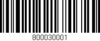 Código de barras (EAN, GTIN, SKU, ISBN): '800030001'