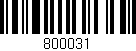 Código de barras (EAN, GTIN, SKU, ISBN): '800031'