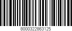 Código de barras (EAN, GTIN, SKU, ISBN): '8000322863125'