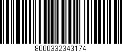 Código de barras (EAN, GTIN, SKU, ISBN): '8000332343174'