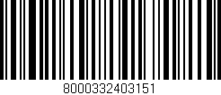 Código de barras (EAN, GTIN, SKU, ISBN): '8000332403151'
