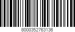 Código de barras (EAN, GTIN, SKU, ISBN): '8000352763136'