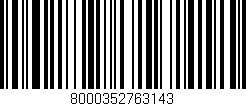 Código de barras (EAN, GTIN, SKU, ISBN): '8000352763143'