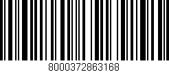 Código de barras (EAN, GTIN, SKU, ISBN): '8000372863168'
