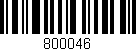 Código de barras (EAN, GTIN, SKU, ISBN): '800046'