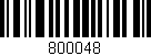 Código de barras (EAN, GTIN, SKU, ISBN): '800048'