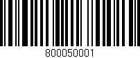 Código de barras (EAN, GTIN, SKU, ISBN): '800050001'