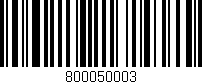 Código de barras (EAN, GTIN, SKU, ISBN): '800050003'