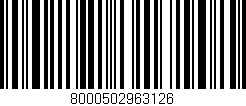 Código de barras (EAN, GTIN, SKU, ISBN): '8000502963126'